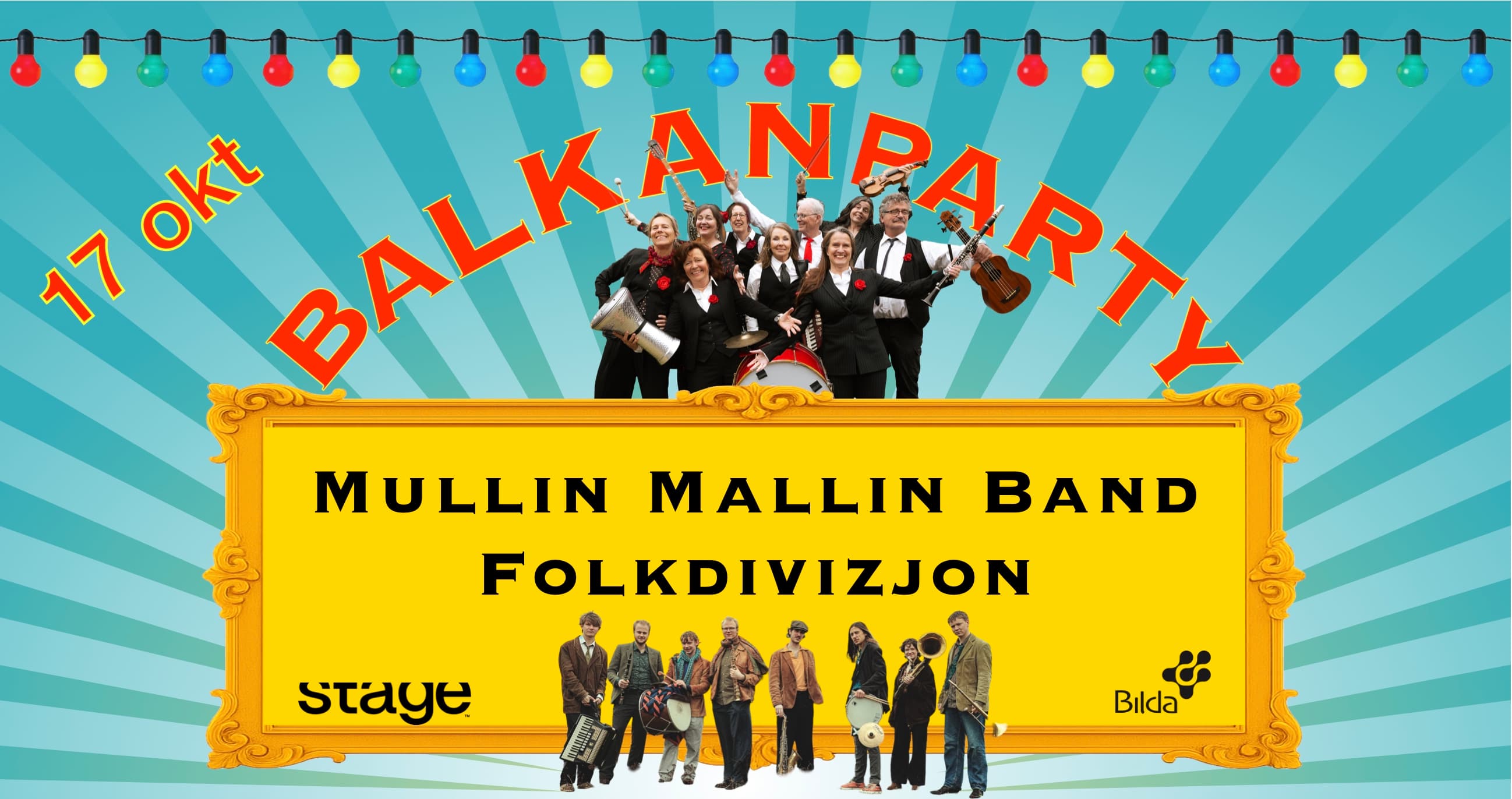 MULLIN MALLIN BAND FOLKDIVIZJON biled med festliga band medlemmar.
